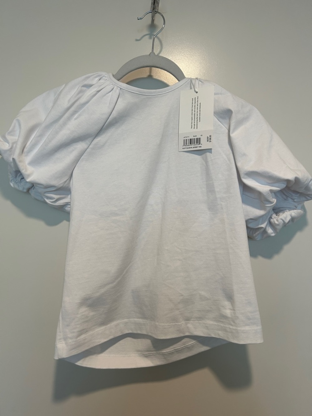 Frame Denim White Puff-Sleeve Tee